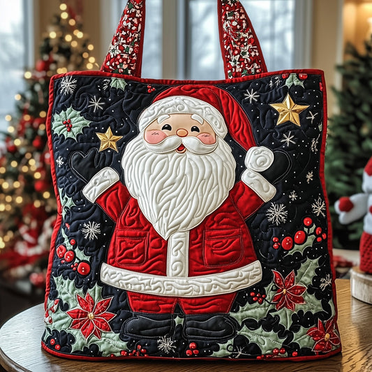 Cheerful Santa Quilted Tote Bag GFTONL6412
