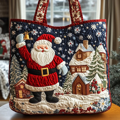Cheerful Santa Quilted Tote Bag GFTONL6413