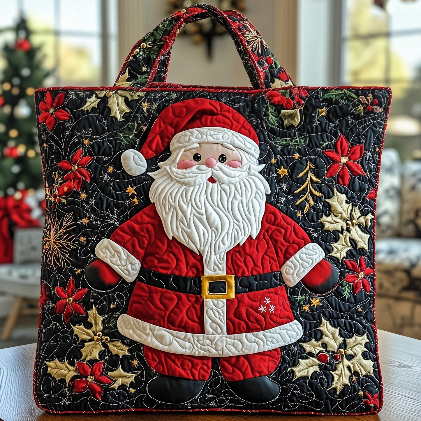 Adorable Santa Quilted Tote Bag GFTONL6418