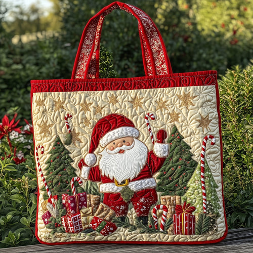 Cheerful Santa Quilted Tote Bag GFTONL6421