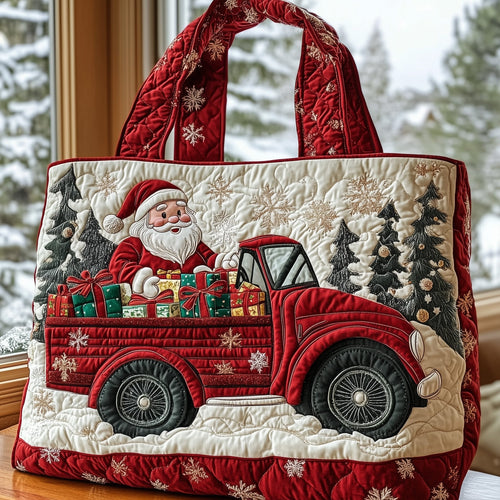 Cheerful Santa Quilted Tote Bag GFTONL6422