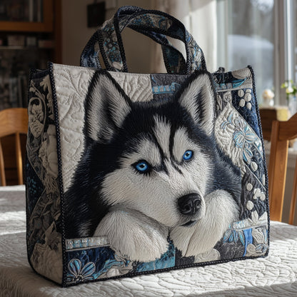Resting Husky Quilted Tote Bag GFTONL6425