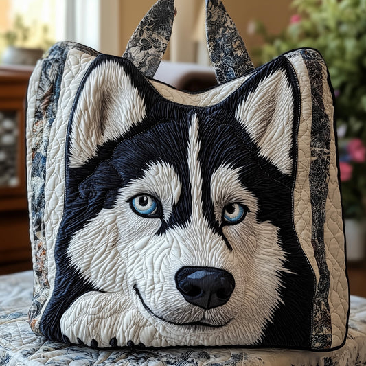 Resting Husky Quilted Tote Bag GFTONL6427