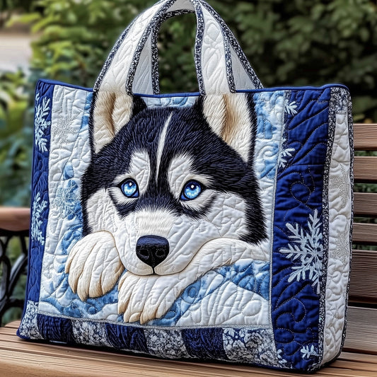 Resting Husky Quilted Tote Bag GFTONL6428