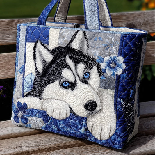 Resting Husky Quilted Tote Bag GFTONL6429