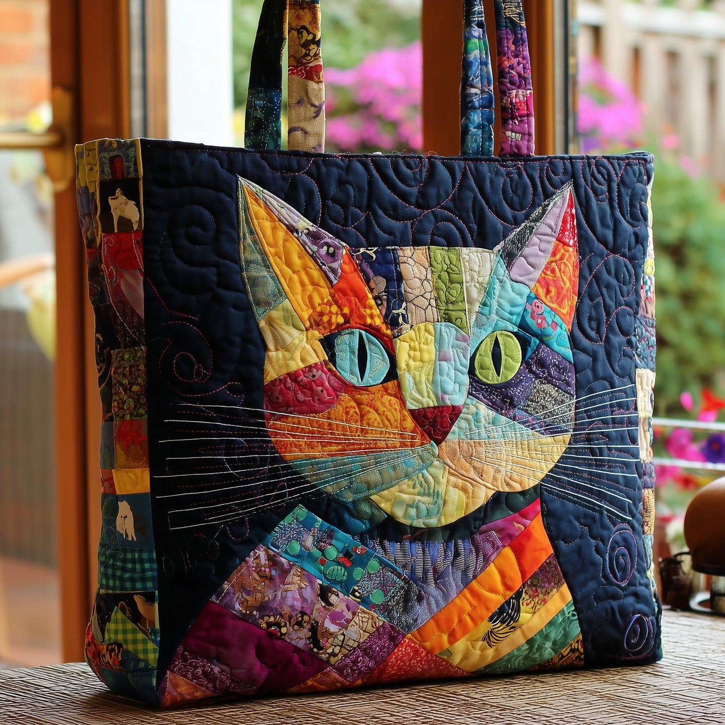 Patchwork Whisker Quilted Tote Bag GFTONL6430