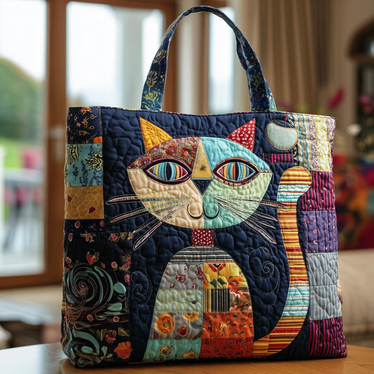 Patchwork Whisker Quilted Tote Bag GFTONL6431