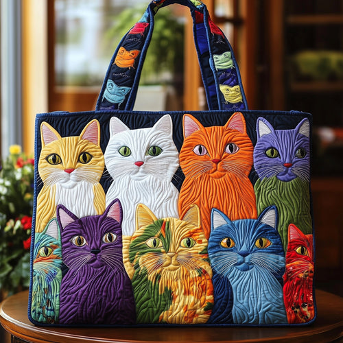 Gazing Feline Quilted Tote Bag GFTONL6432