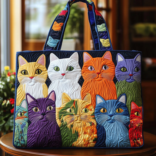 Gazing Feline Quilted Tote Bag GFTONL6432