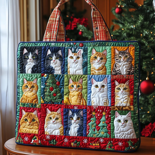 Festive Cat Quilted Tote Bag GFTONL6446