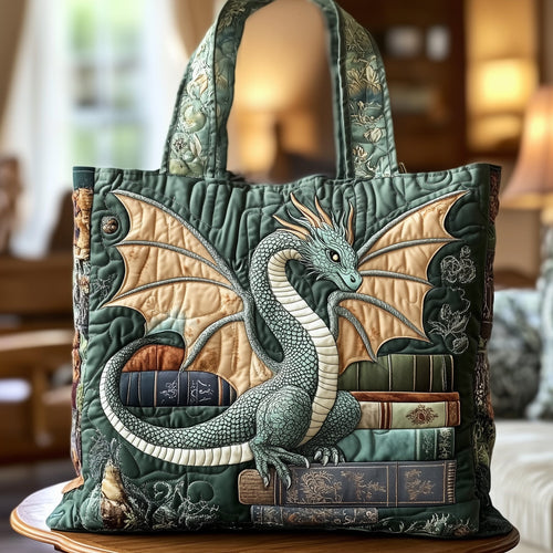 Dragon Manuscript Quilted Tote Bag GFTONL6466