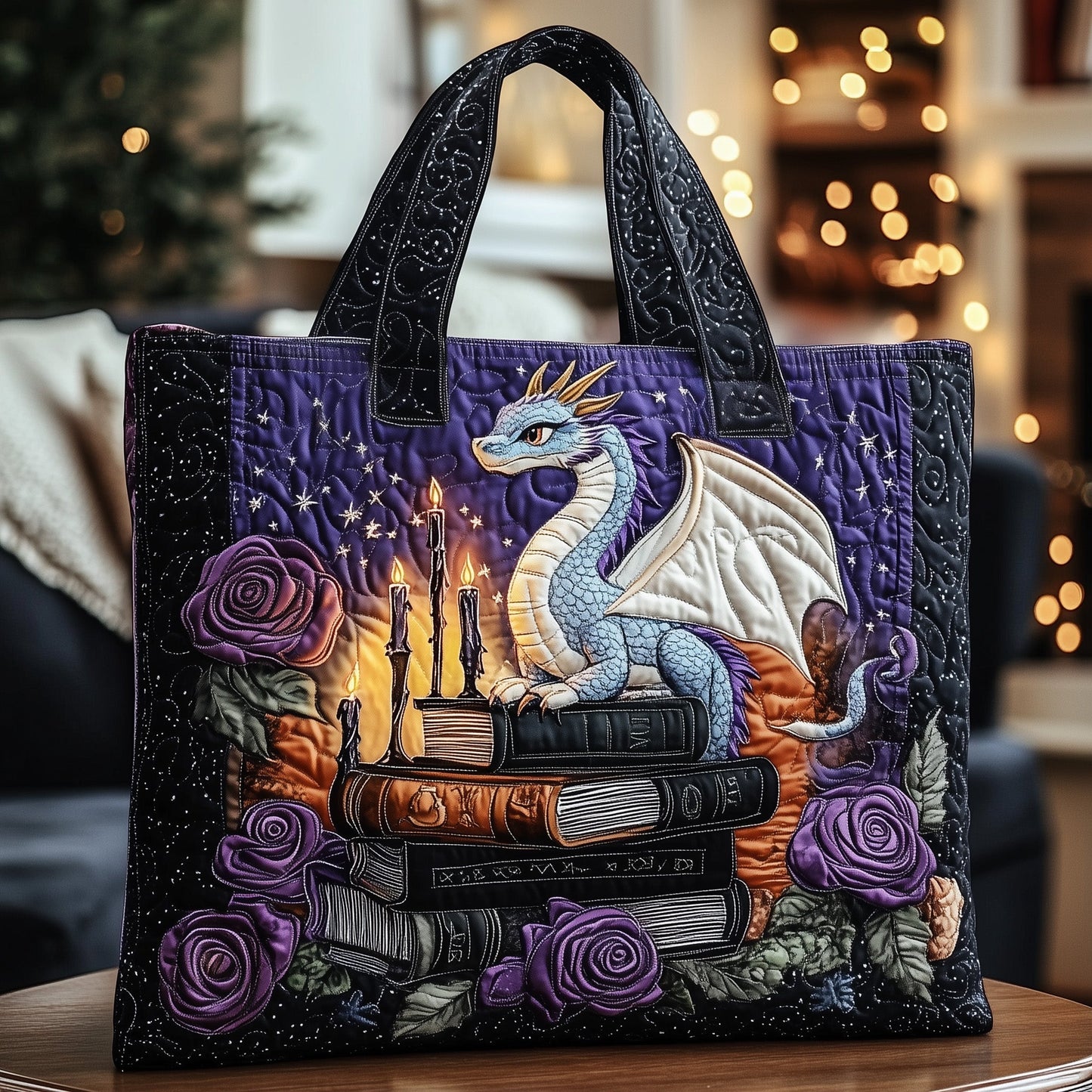 Dreaming Dragon’s Shelf Quilted Tote Bag GFTONL6467