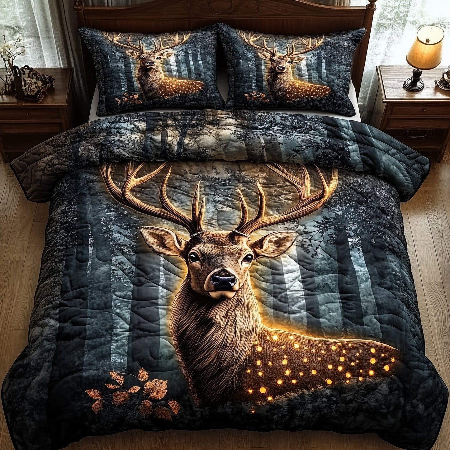 Glowing Deer Duvet Cover Set GFTONL6521