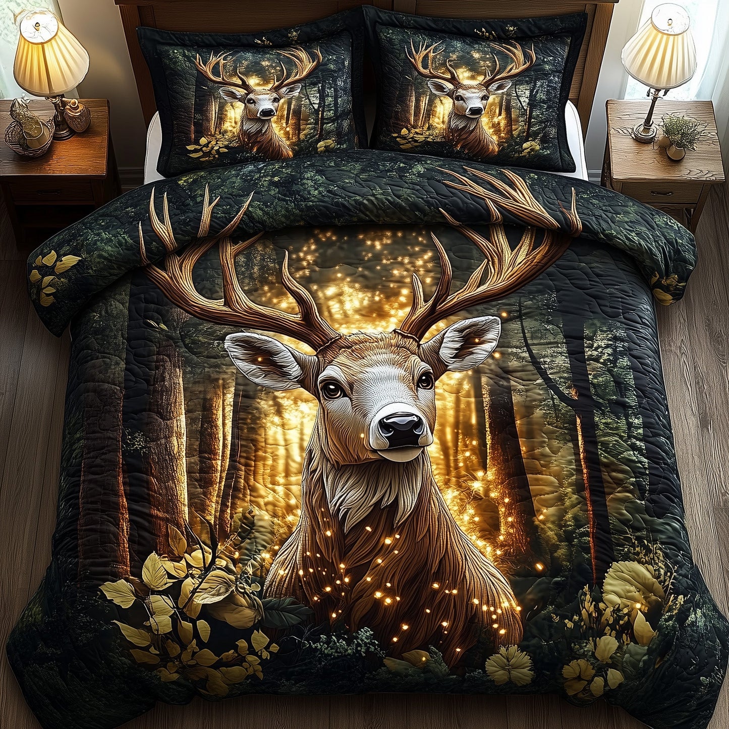 Glowing Deer Duvet Cover Set GFTONL6530