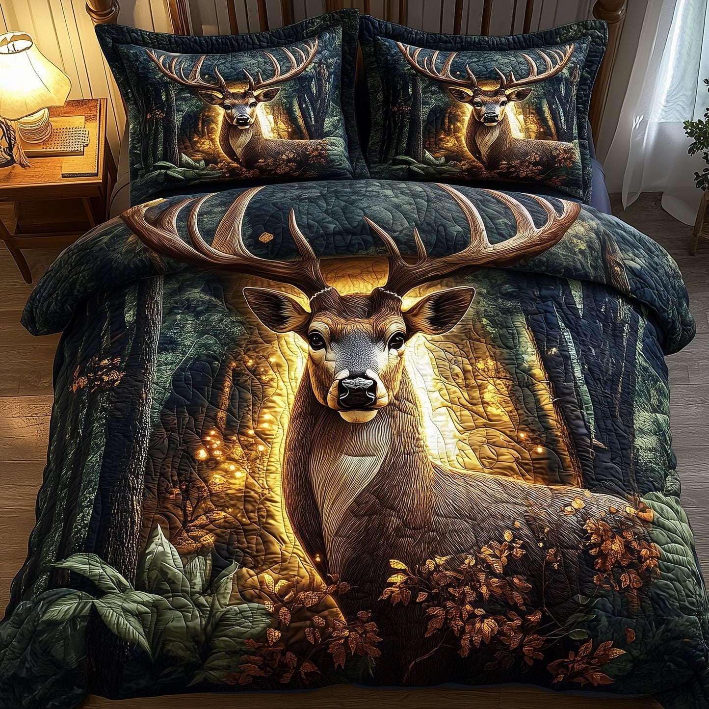 Glowing Deer Duvet Cover Set GFTONL6531