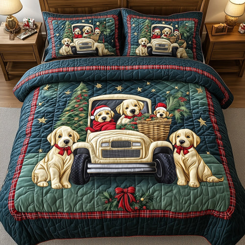 Christmas Retriever Puppy Duvet Cover Set GFTONL6533
