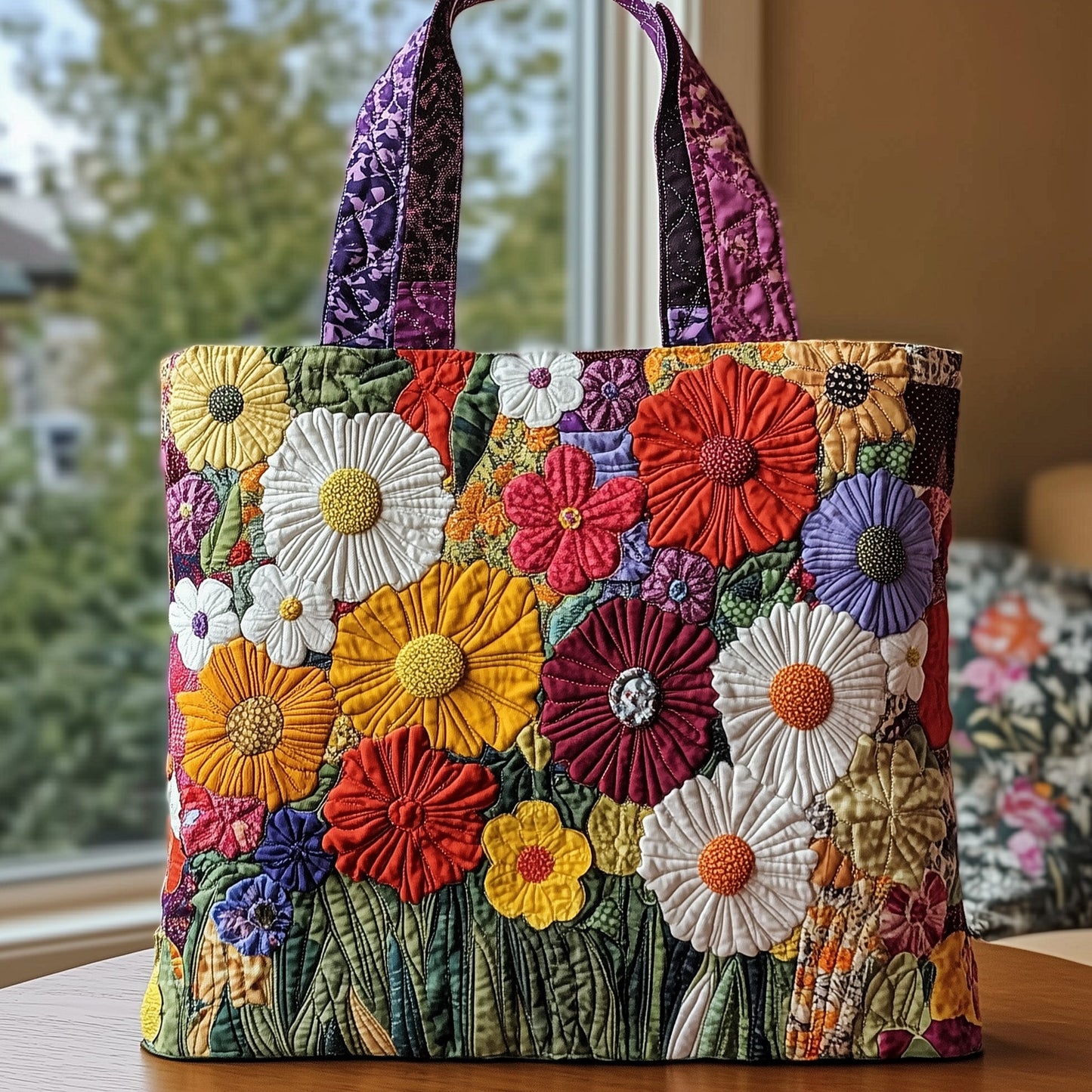 Rustic Bloom Quilted Tote Bag GFTONL6554