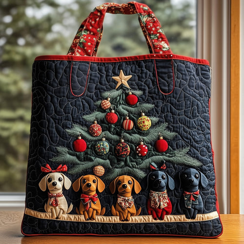 Festive Dachshund Quilted Tote Bag GFTONL6568