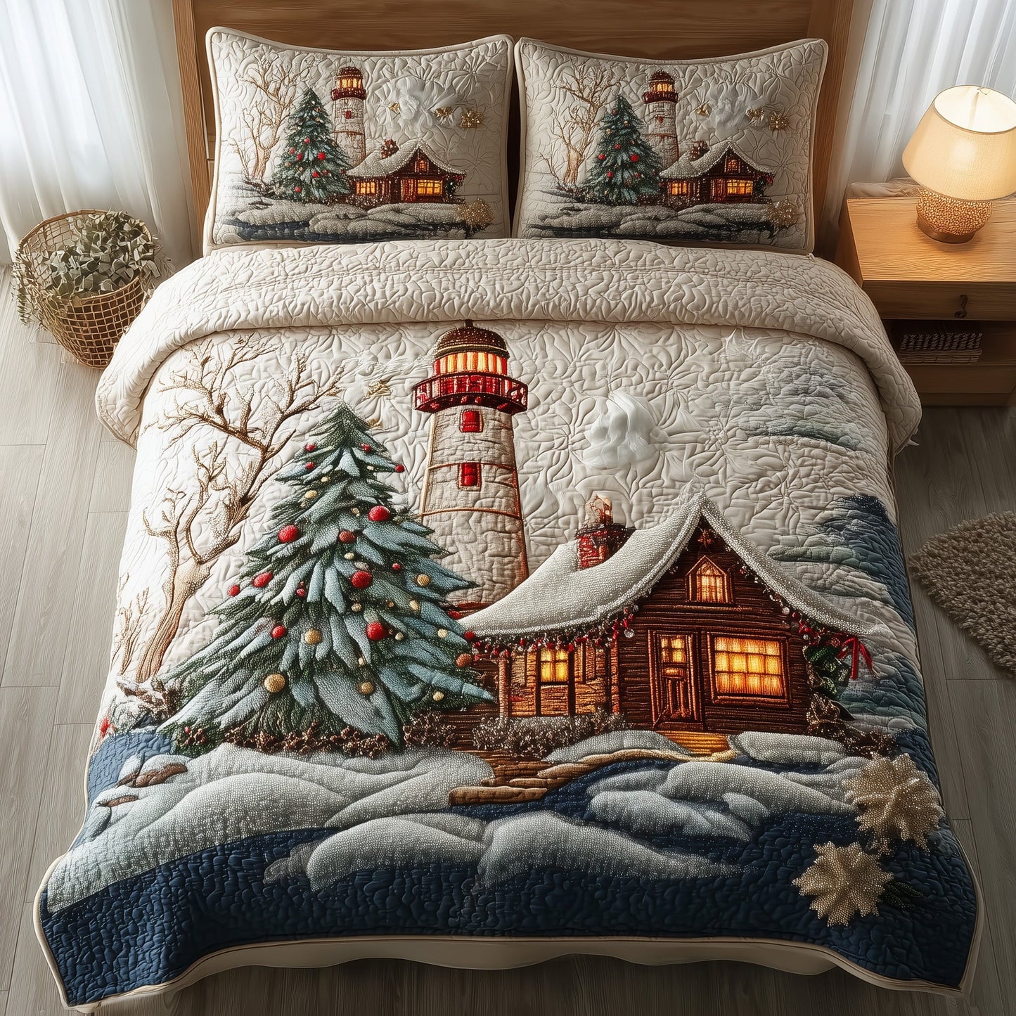 Winter Lighthouse Duvet Cover Set GFTONL6575