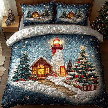 Christmas Lighthouse Duvet Cover Set GFTONL6576