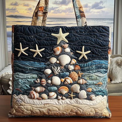 Coastal Christmas Quilted Tote Bag GFTONL6584