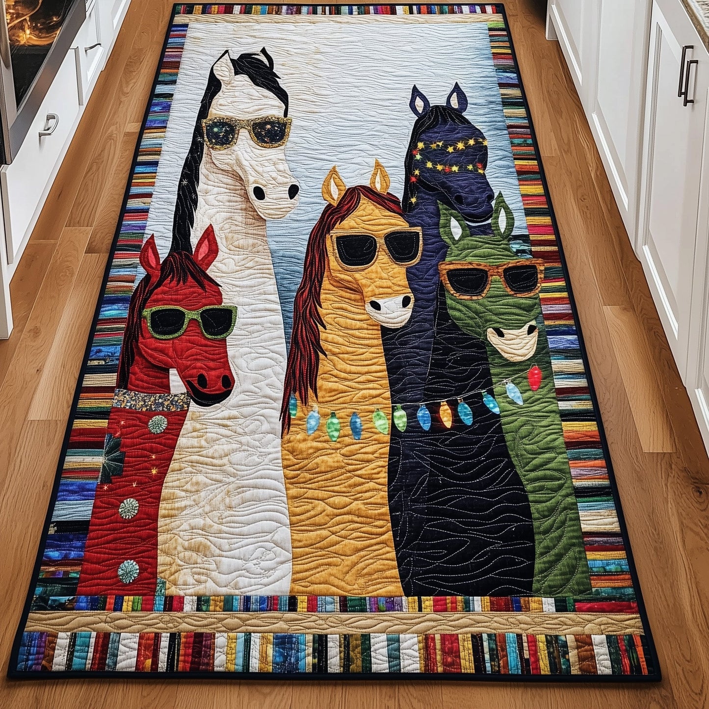 Festive Horse Runner Rug GFTONL6628