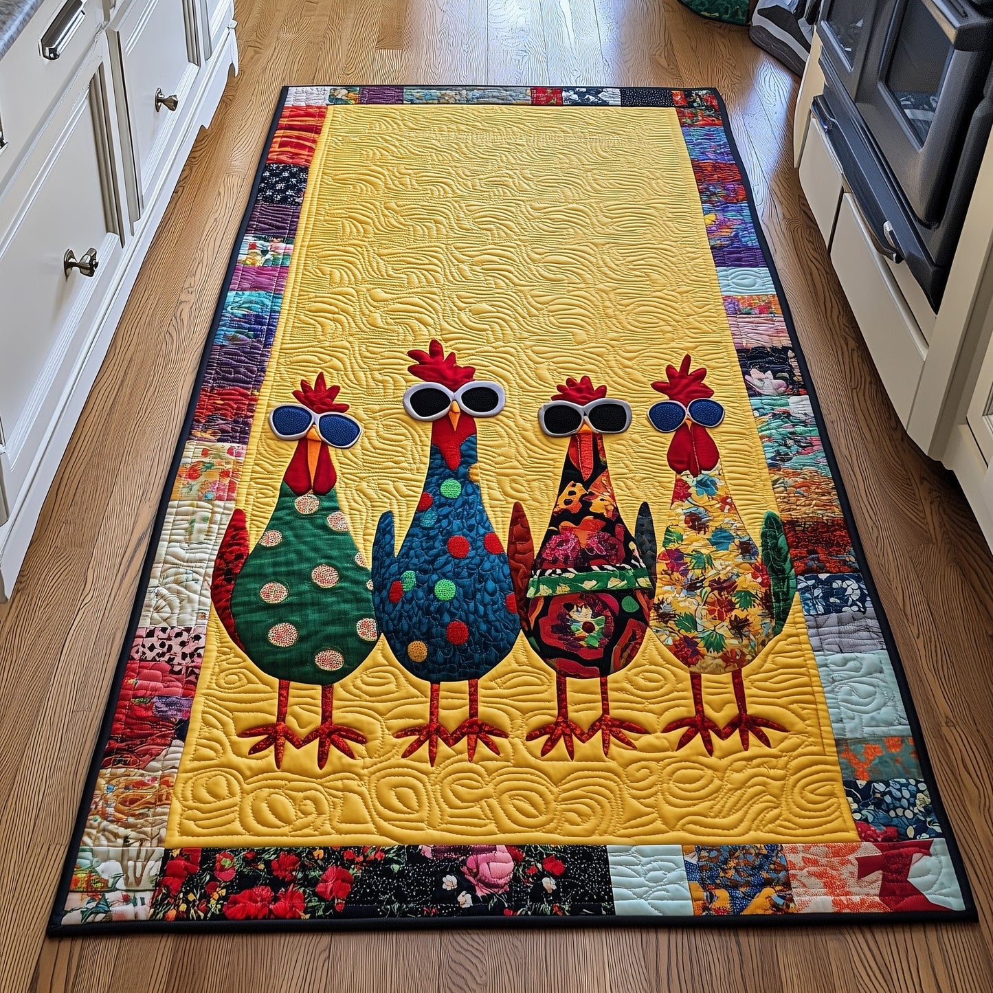 Whimsical Chicken Runner Rug GFTONL6635