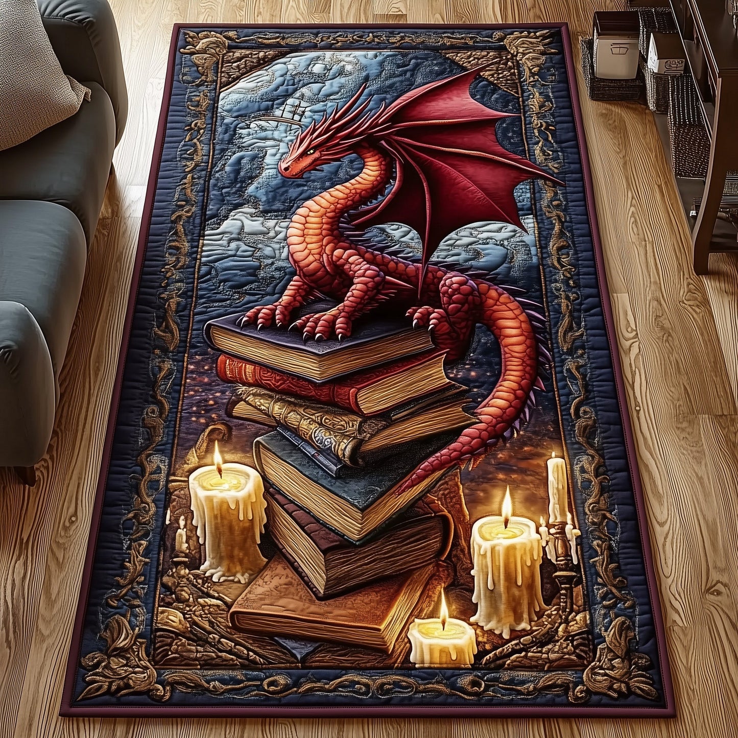 Dragon And Book Runner Rug GFTONL6650