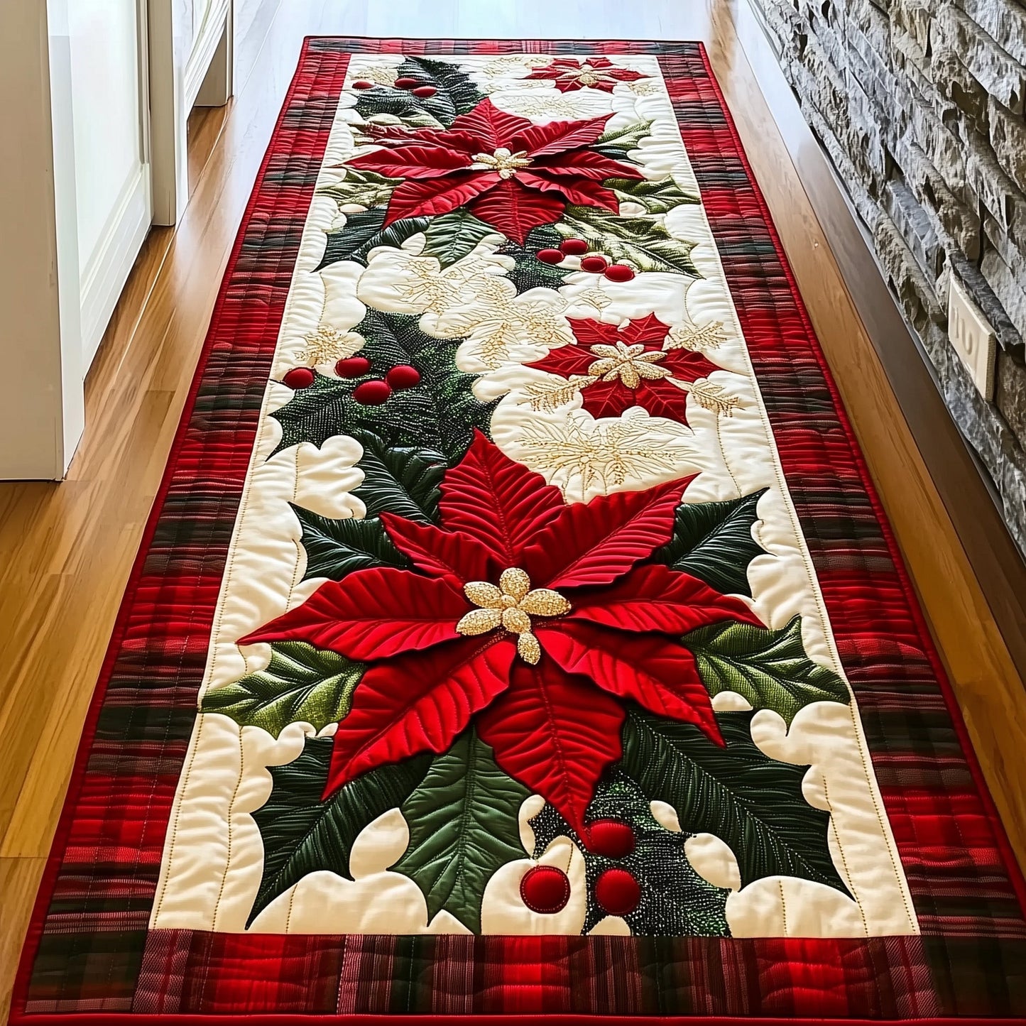 Poinsettia Heaven Runner Rug GFTONL6652