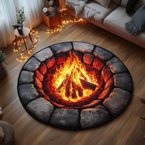 Fire Pit Quilted Round Mat GFTONL6680