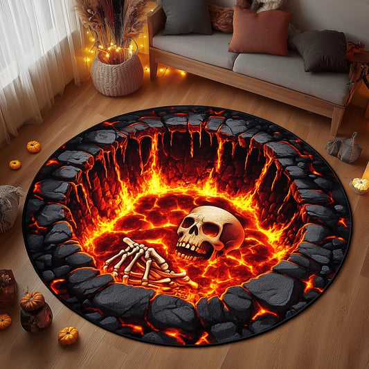 Skull Lava Quilted Round Mat GFTONL6682
