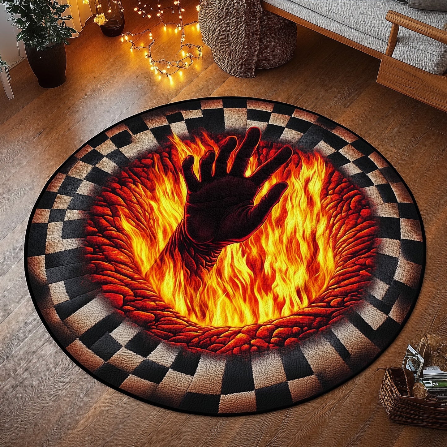 Eternal Flame Quilted Round Mat GFTONL6684