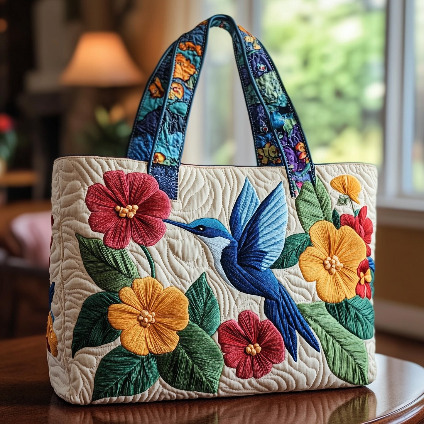 Hummingbird Charm Quilted Tote Bag GFTONL6709