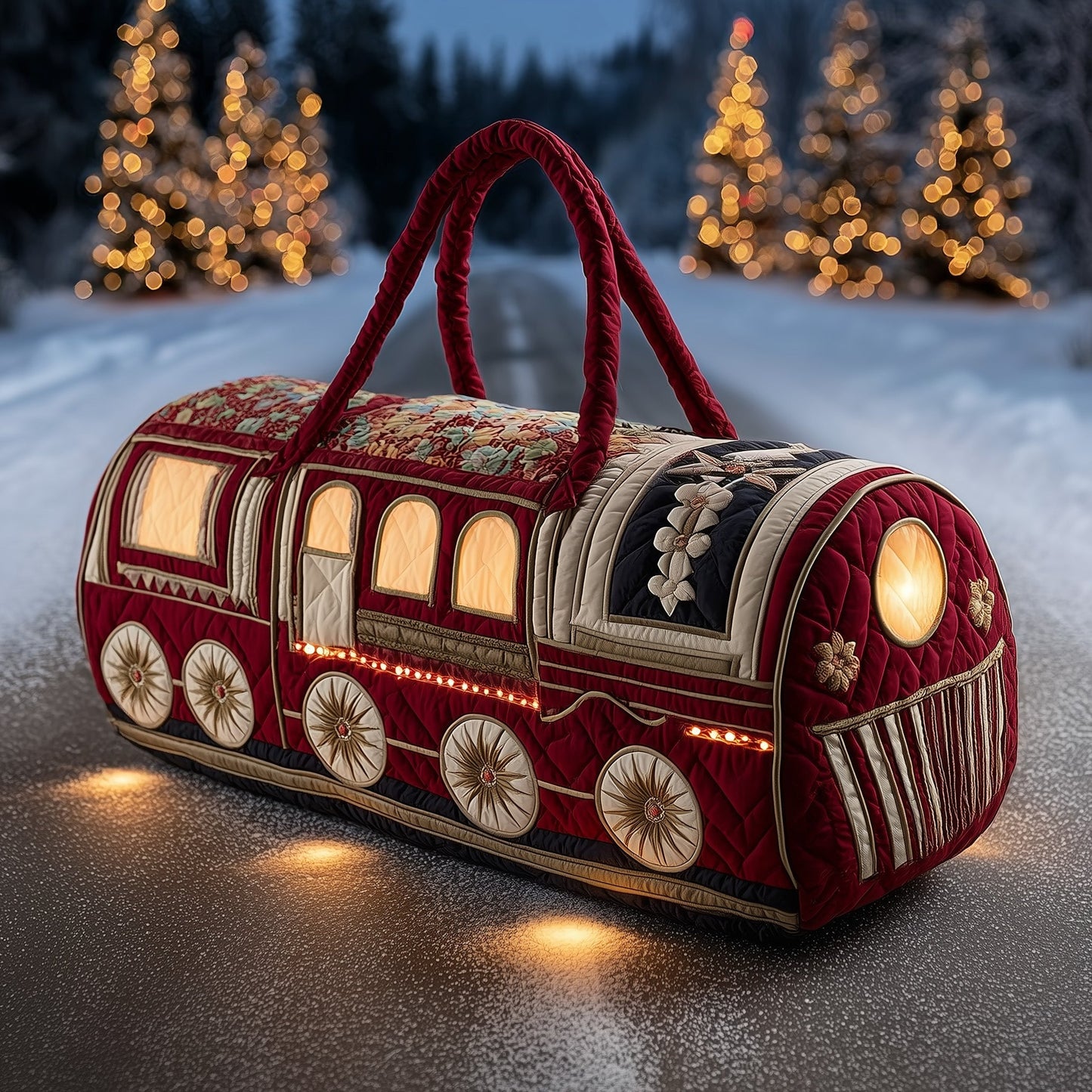Festive Express Quilted Duffle Bag GFTONL6729