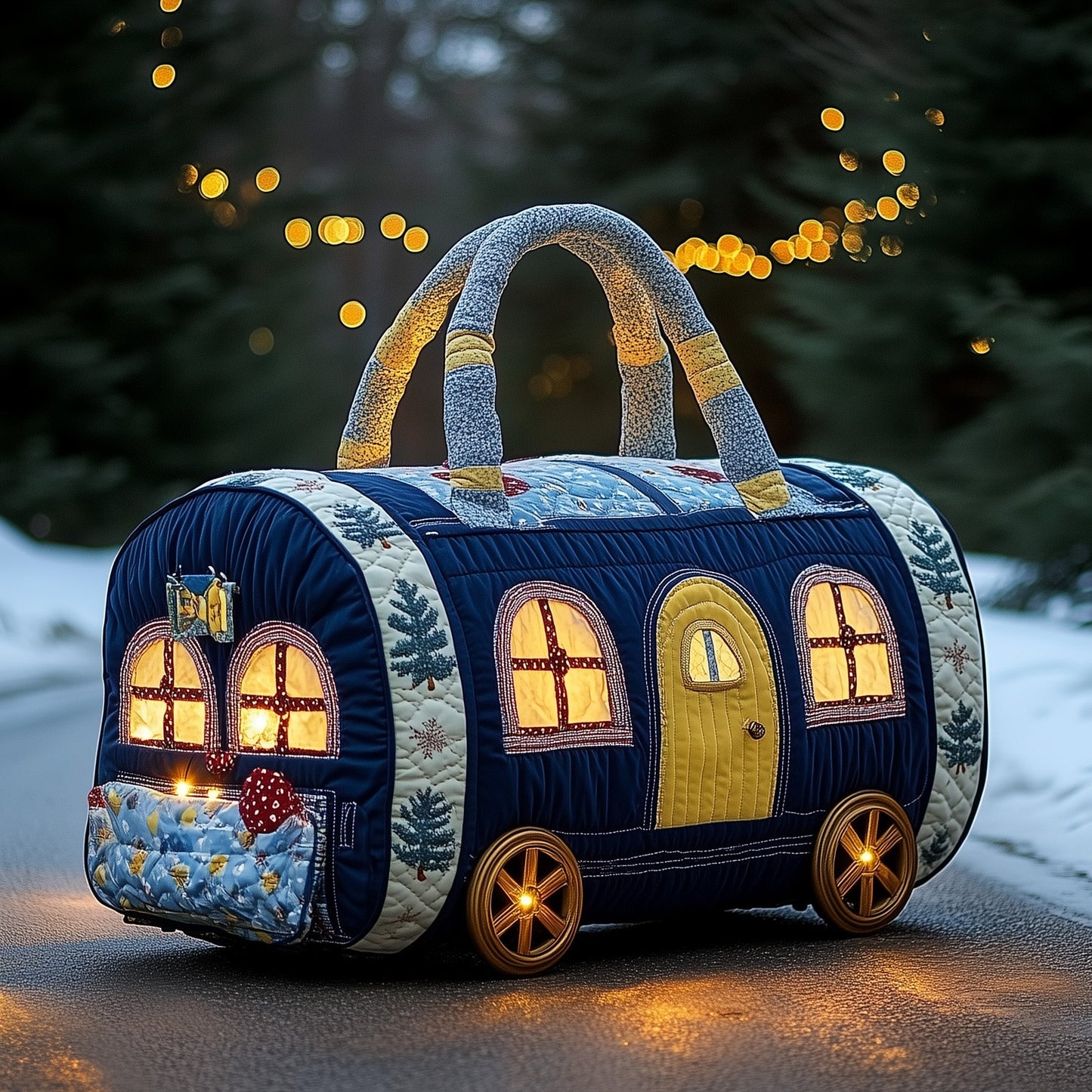 Cheerful Holiday Quilted Duffle Bag GFTONL6741