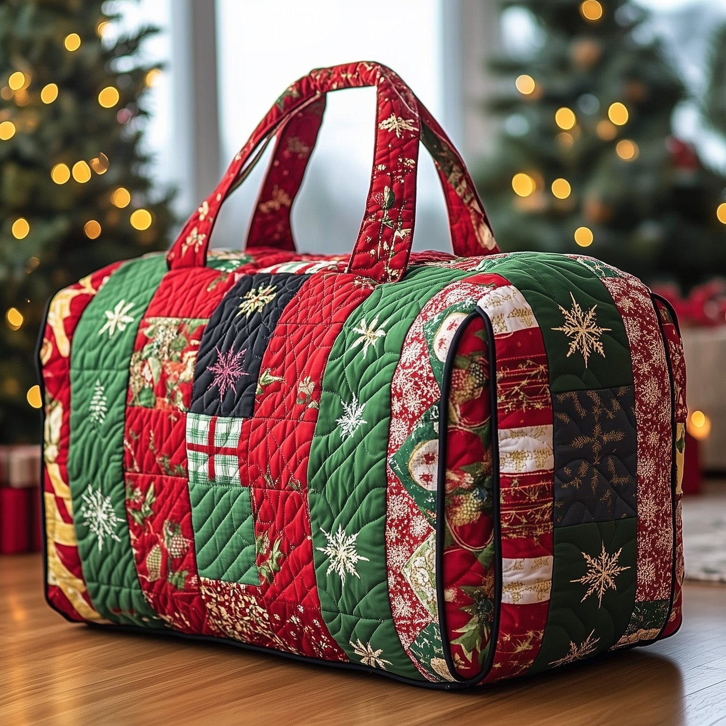 Festive Vibe Quilted Duffle Bag GFTONL6747