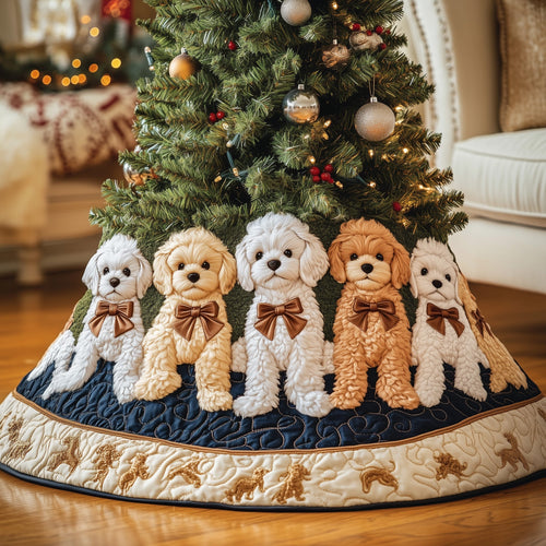 Poodle Joy Quilted Tree Skirt GFTONL6810