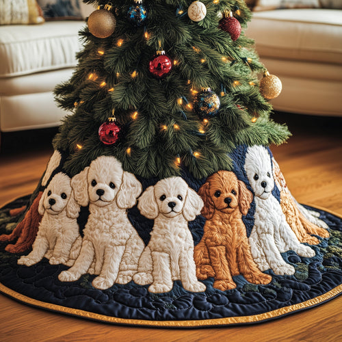 Poodle Joy Quilted Tree Skirt GFTONL6812