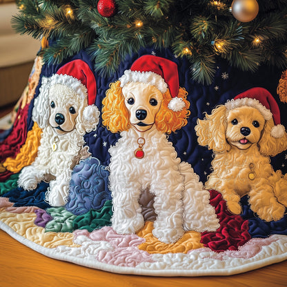 Poodle Joy Quilted Tree Skirt GFTONL6819