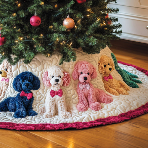 Poodle Joy Quilted Tree Skirt GFTONL6820