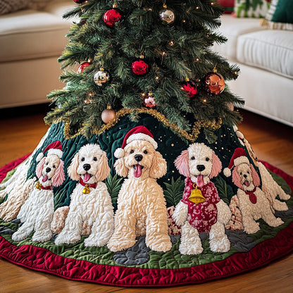 Poodle Love Quilted Tree Skirt GFTONL6821