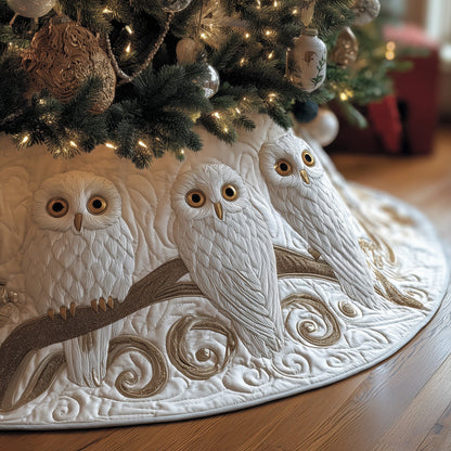 Snowy Owl Quilted Tree Skirt GFTONL6825