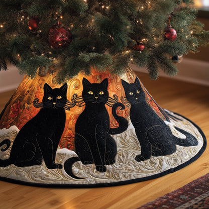 Black Cat Quilted Tree Skirt GFTONL6831