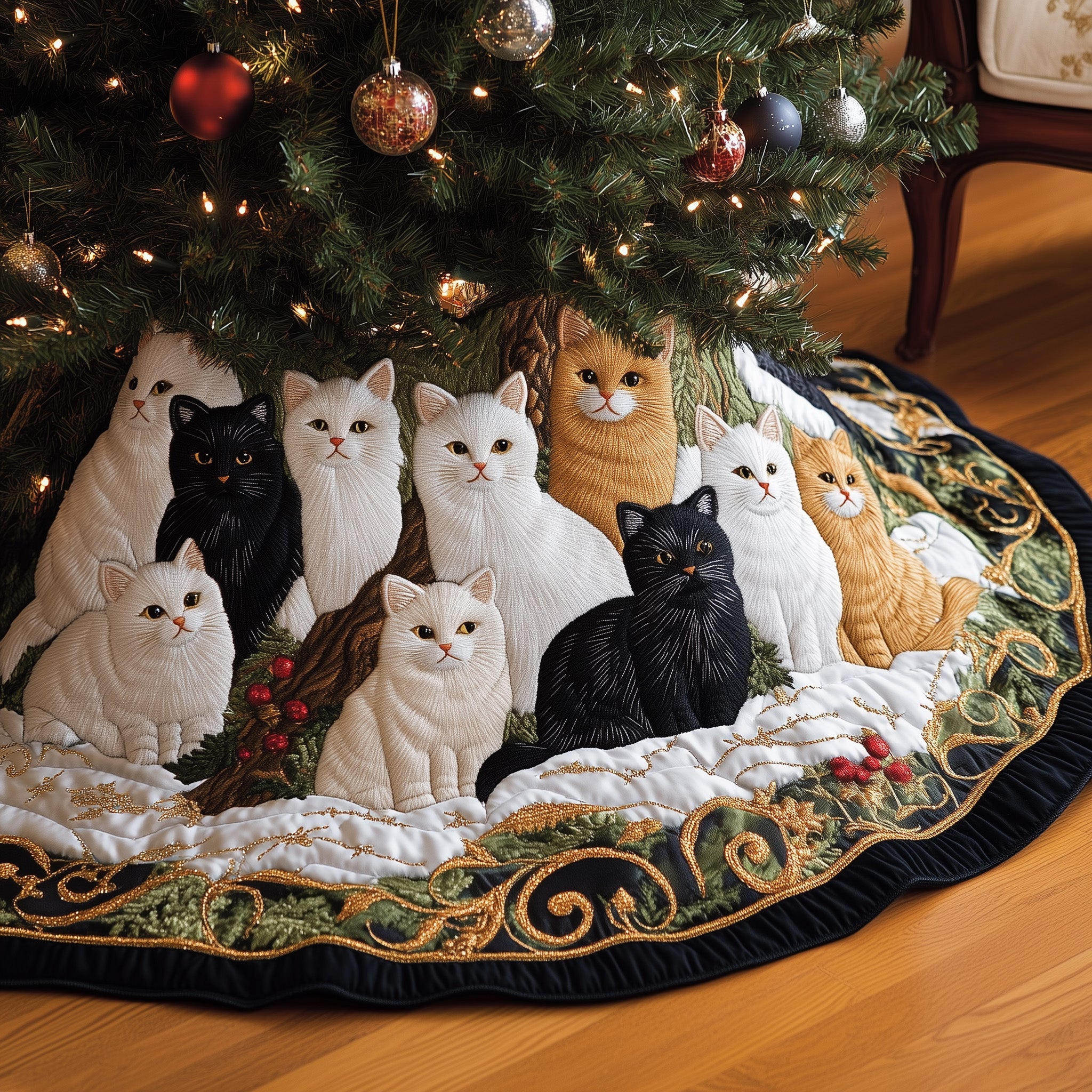 Furry Friends Quilted Tree Skirt GFTONL6832 – Patchique Store
