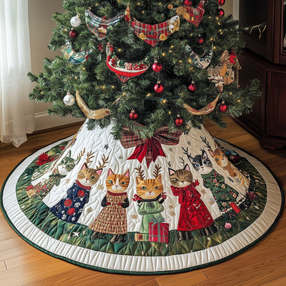 Holiday Cat Quilted Tree Skirt GFTONL6836