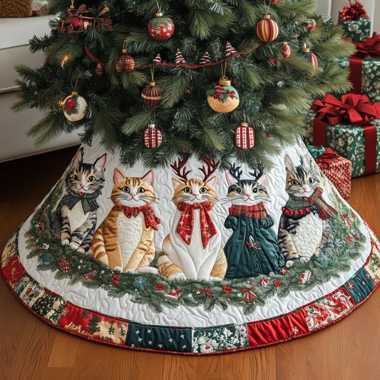 Joyful Cat Quilted Tree Skirt GFTONL6839