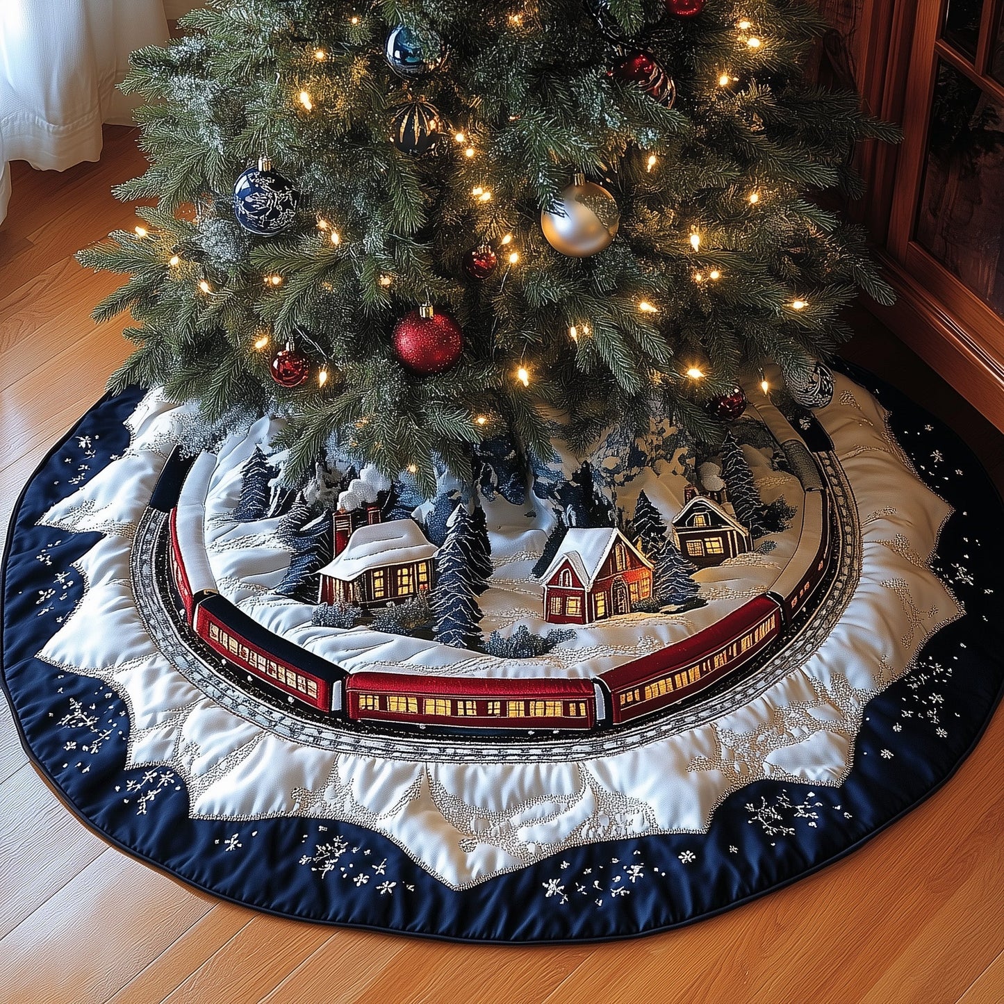 Holiday Express Quilted Tree Skirt GFTONL6844