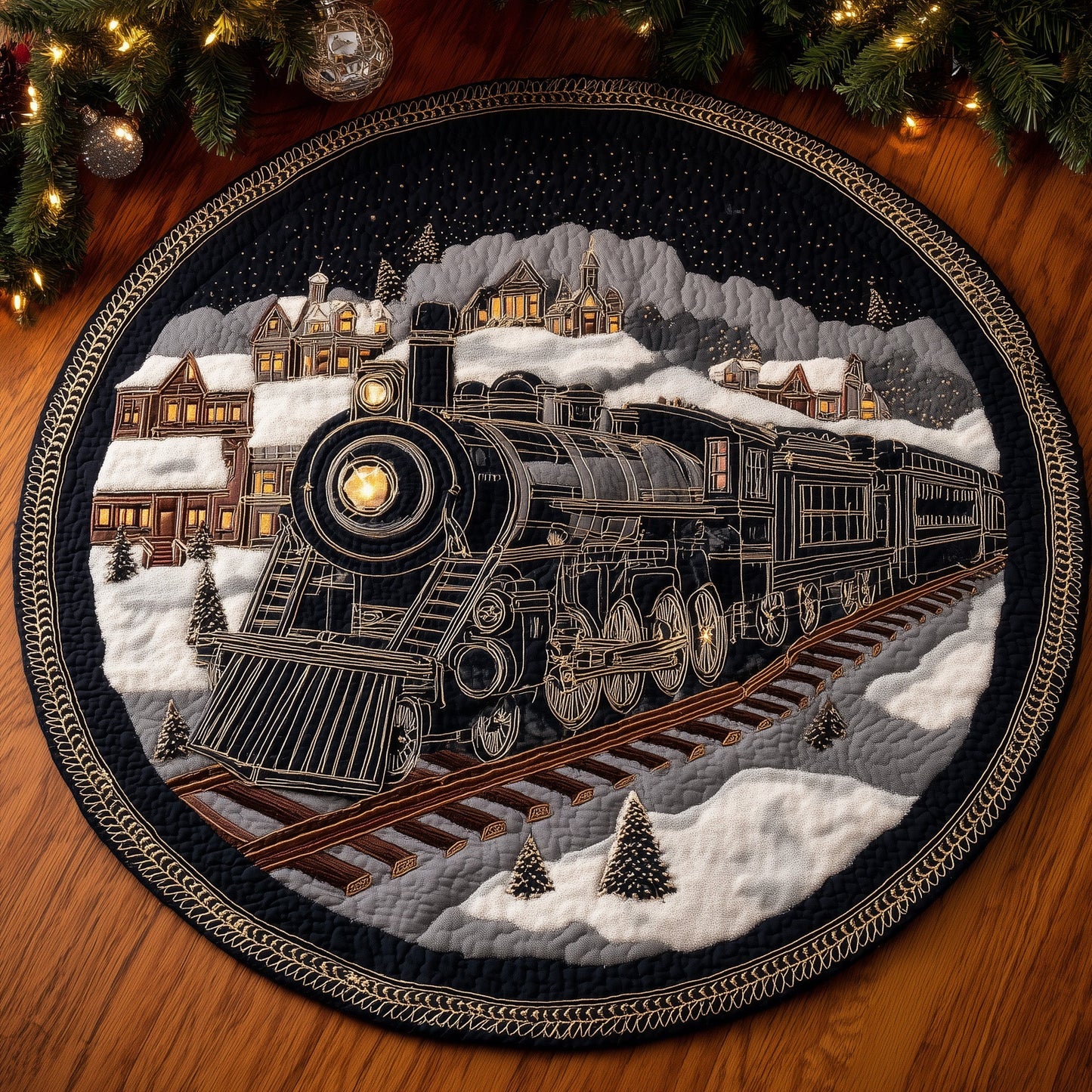 Vintage Train Quilted Round Mat GFTONL6852