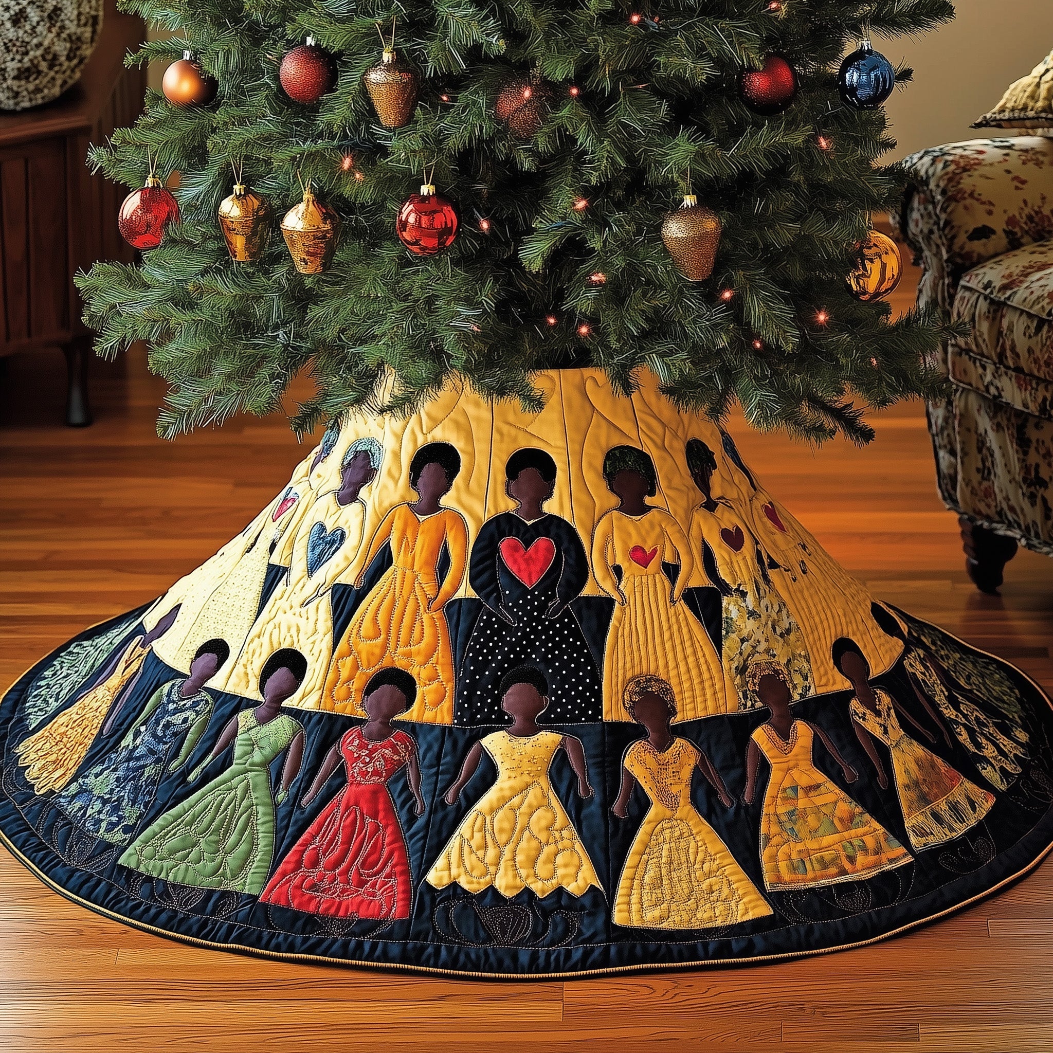 Divine Roots Divine Roots Quilted Tree Skirt GFTONL6867 – Patchique Store