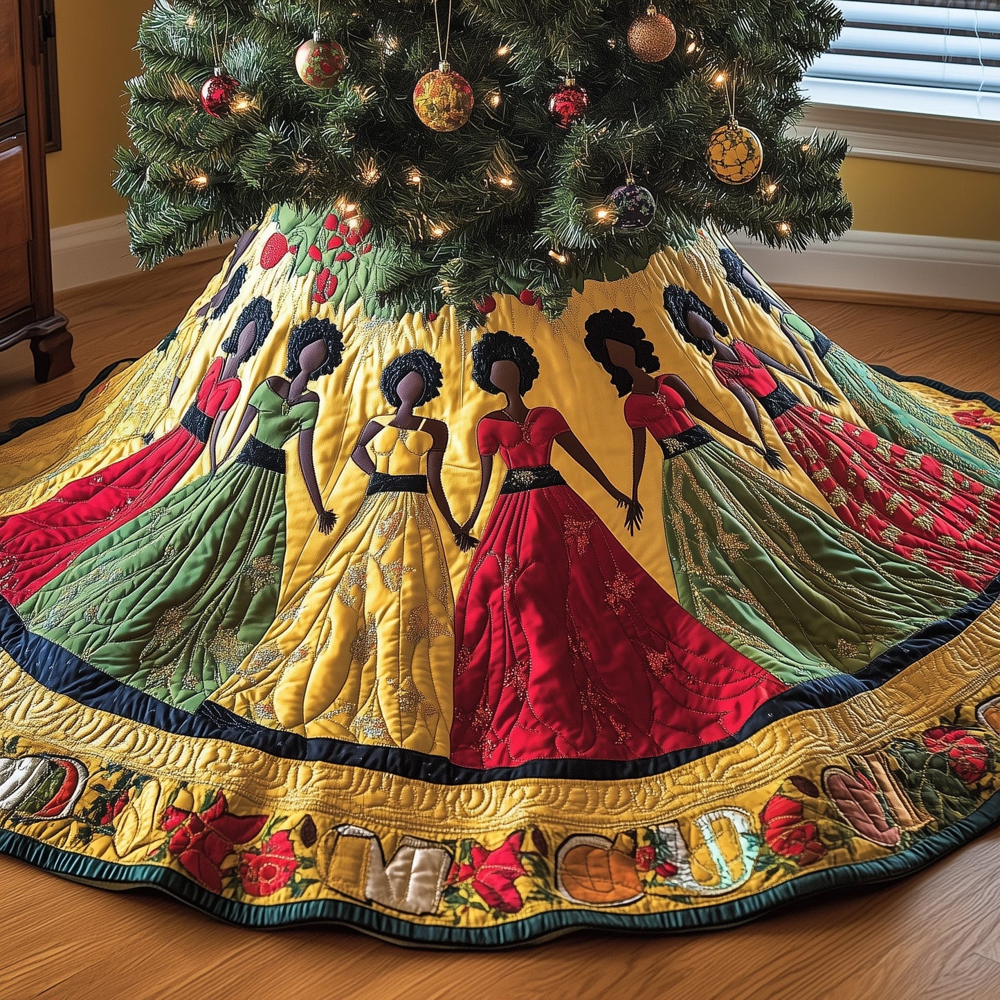 Divine Roots Quilted Tree Skirt GFTONL6869